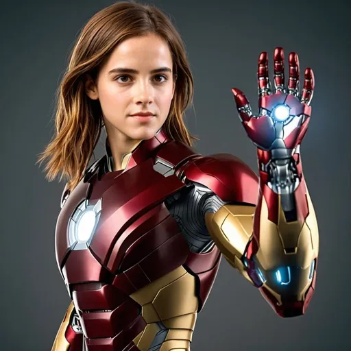 Prompt: ironman movie setting. 
((( emma watson look alike in tight fit  iron man ))),  

 high quality, soft expression, dynamic lighting,   digital illustration, vibrant colors, 
, in love, perfect anatomy, highly detailed,((photorealistic)), ((hyperrealistic))

 (((full body))) 

128k resolution. 

 Zeiss Sonnar F 150mm f/2.8
 in the style of Paul Barson



warm smile, bright eyes, in love, happy.


 high quality, soft expression, dynamic lighting,   digital illustration, vibrant colors, 
, in love, perfect anatomy, highly detailed,((photorealistic)), ((hyperrealistic))

 (((full body))) 

128k resolution. 

 Zeiss Sonnar F 150mm f/2.8
 in the style of Paul Barson

