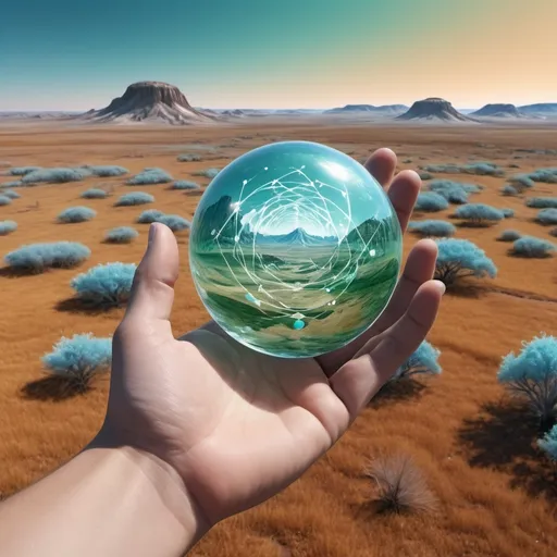 Prompt: Wallpaper art, liquid design in the background, biomes, raptors, overlaying watermark neurotransmitter, pearlescent, high plains graphic, forming Nueral atoms the 2nd dimension in our hand, high plains, biopunk, first person perspective, 
