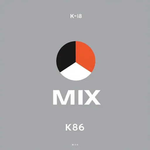 Prompt: album cover art with title K Mix 86 in a minimalist style