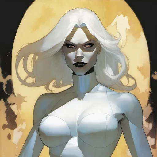 Prompt: esad ribic art, black queen emma frost