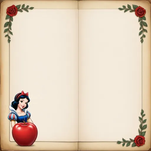 Prompt: create a simple background inspired by walt disneys snow white make it more simple  as if to be used behind an agenda page or a planner