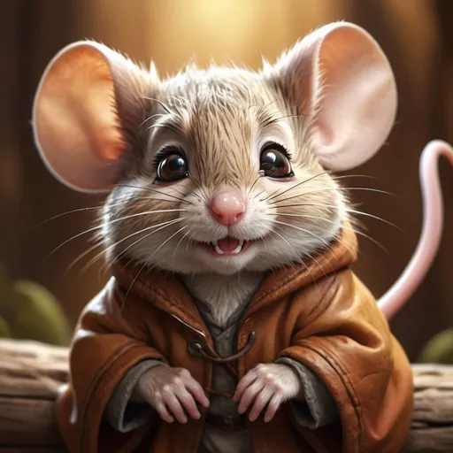 Prompt: High-res illustration of a cute and adorable mouse, cute and determined expression, detailed fur with warm tones, heroic stance, fantasy art style, best quality, highres, ultra-detailed, fantasy, cute and adorable, warm tones, detailed fur, heroic stance, vibrant colors, fantasy art style, smile 