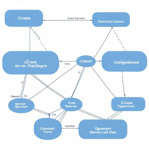 Prompt: create cient server chat diagram
