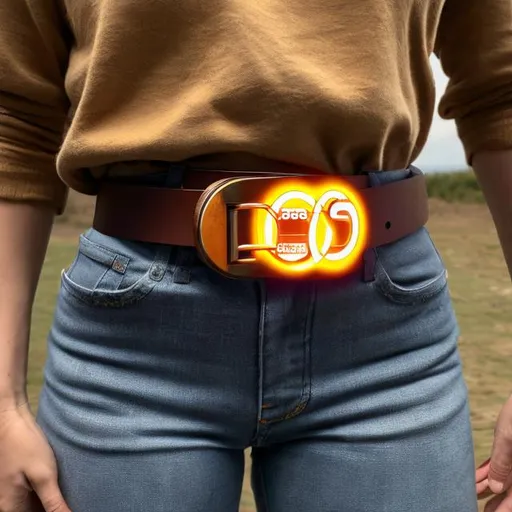 Prompt: A belt with a sos light