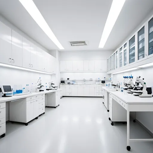 Prompt: Clinic laboratory white
