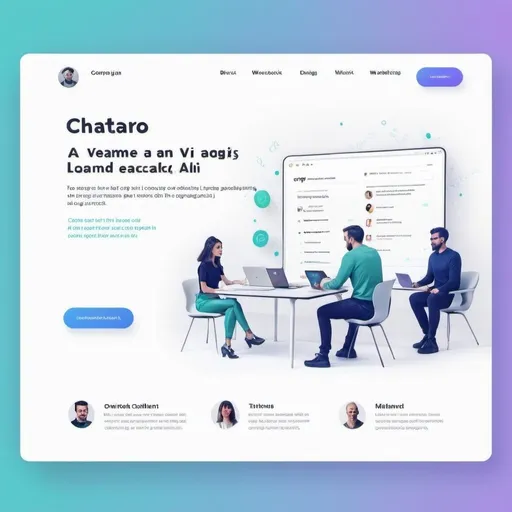 Prompt: we are making a landing page for a new client , Collab Chat 

the only information we have on the new company is this :

It's an application that allows organizations to co-work in ChatGPT and operate the app as a team allowing everyone to give feedback on the AI's reponse. 


Please create the hero section of the landing page
