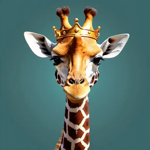Prompt: Create a king giraffe 