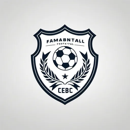 Prompt: an institutional football club
 logo with simple and linear design that will   match with white color