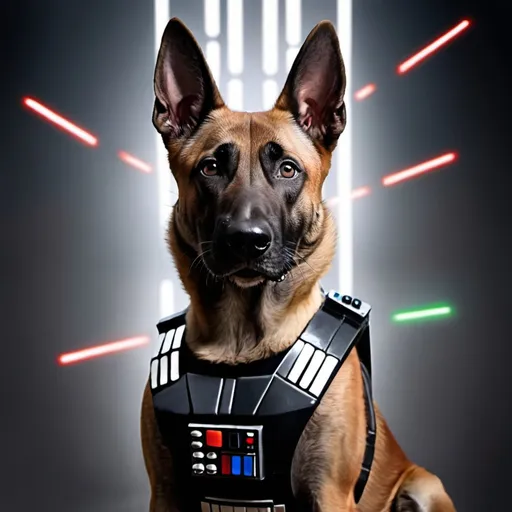 Prompt: Belgian Malinois in a Star Wars theme