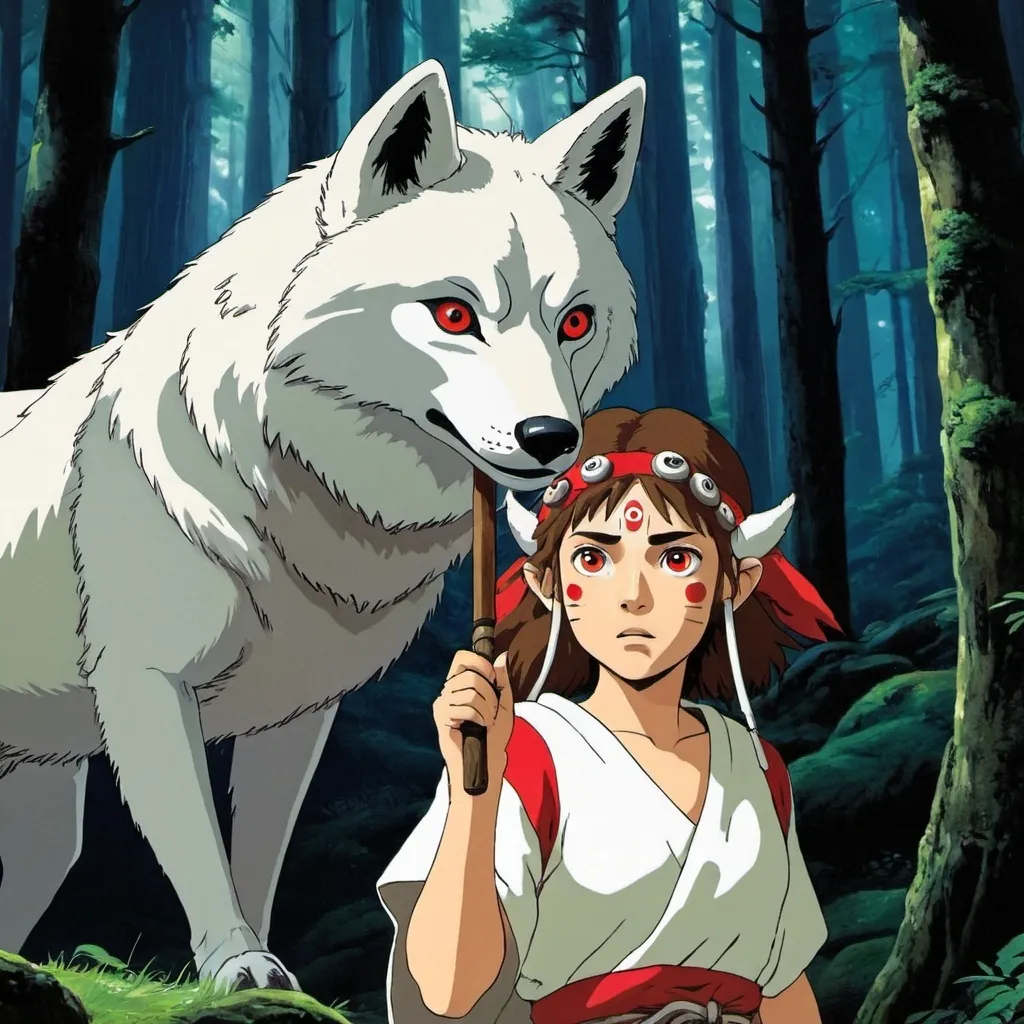 Prompt: princess mononoke