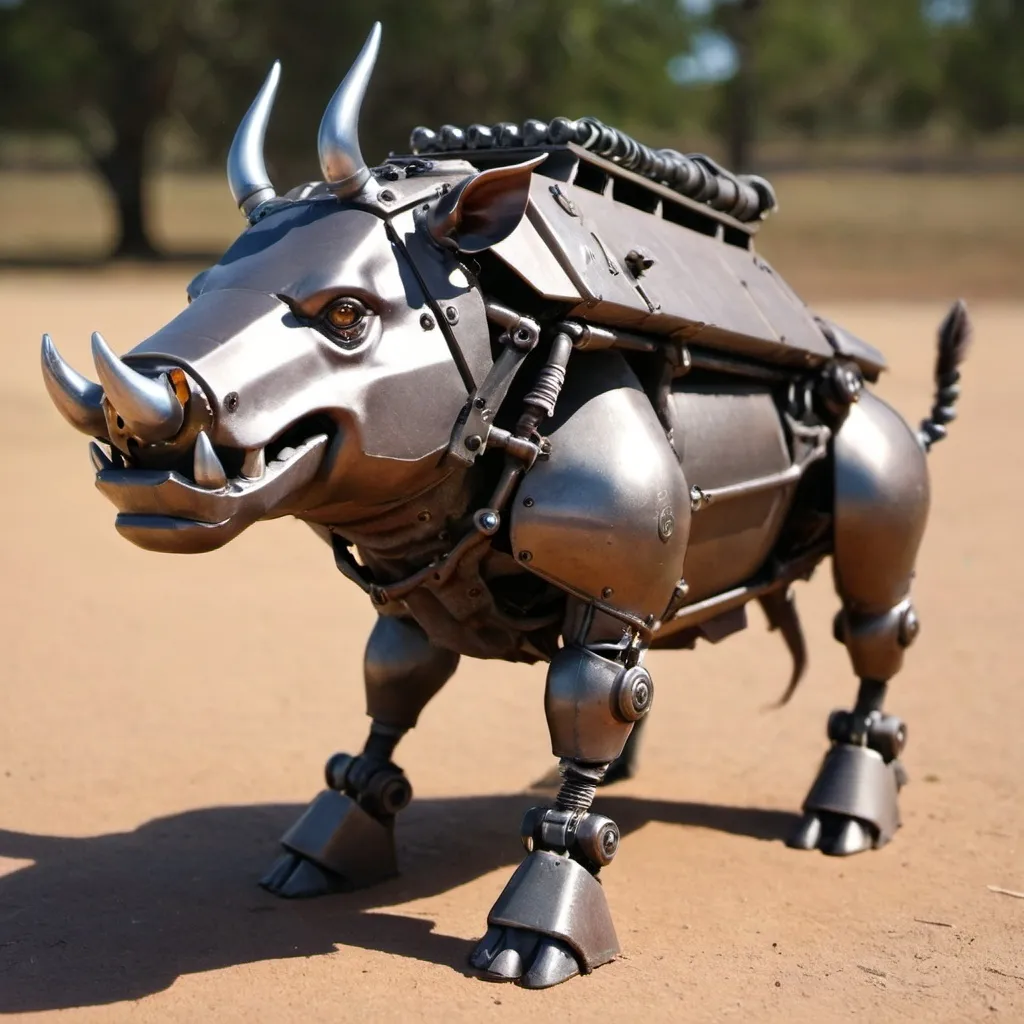 Prompt: Metal warthog