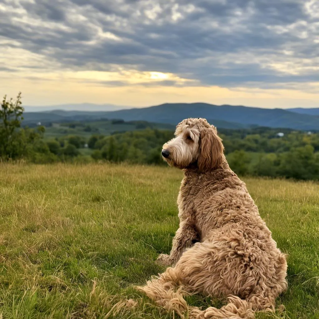 Prompt: <mymodel> laying down in beautiful landscape