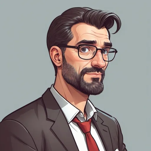 Prompt: smart man, cartoon, profile picture