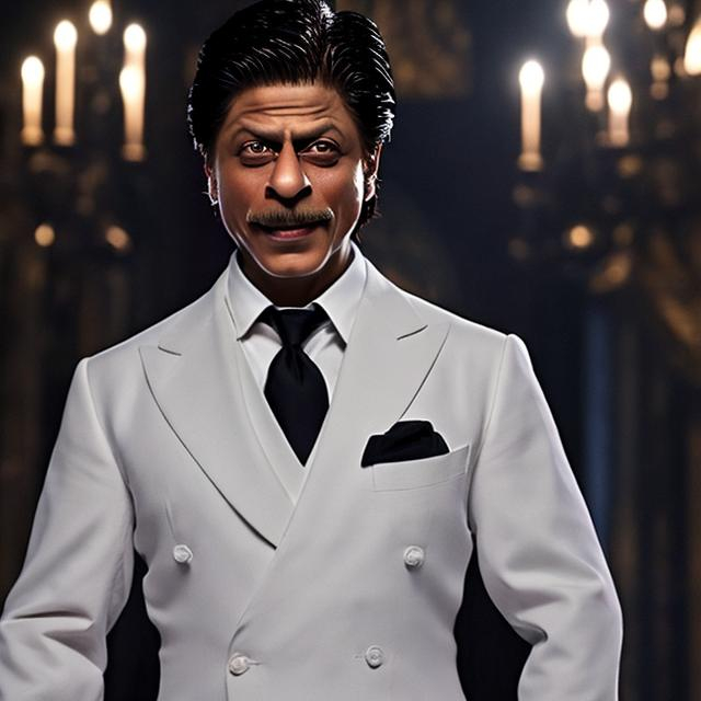 Prompt: Shah Rukh Khan as Alfred Pennyworth 