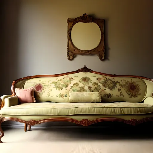 Prompt: Vintage sofa design