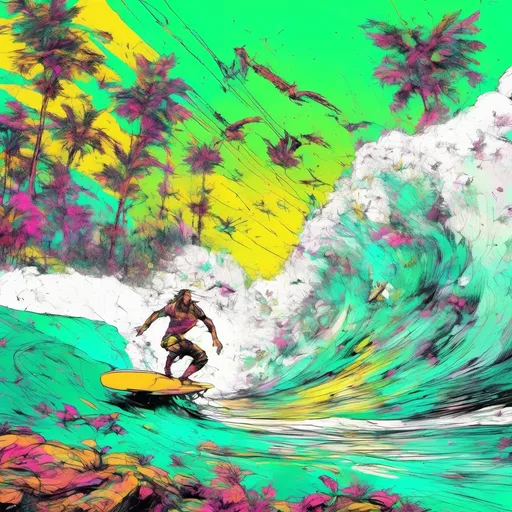 Prompt: Amazing surfer