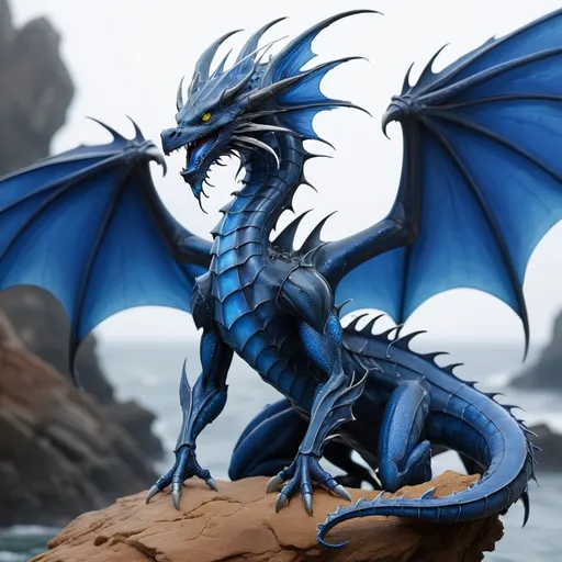 Prompt: glaucus atlanticus as a dragon god