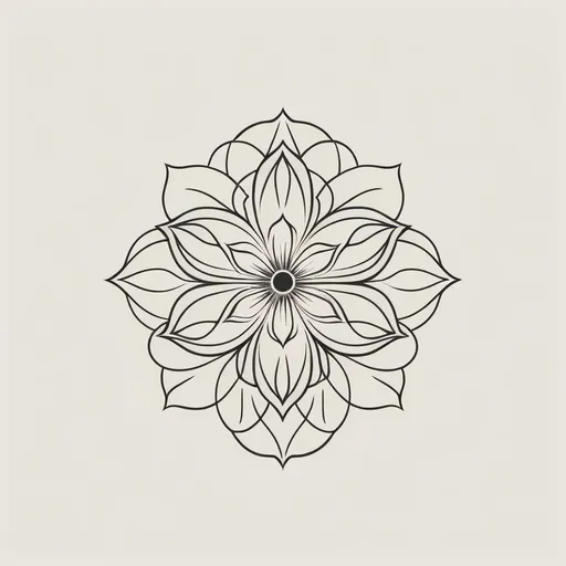 Prompt: religious symbol of a blooming flower, minimalist