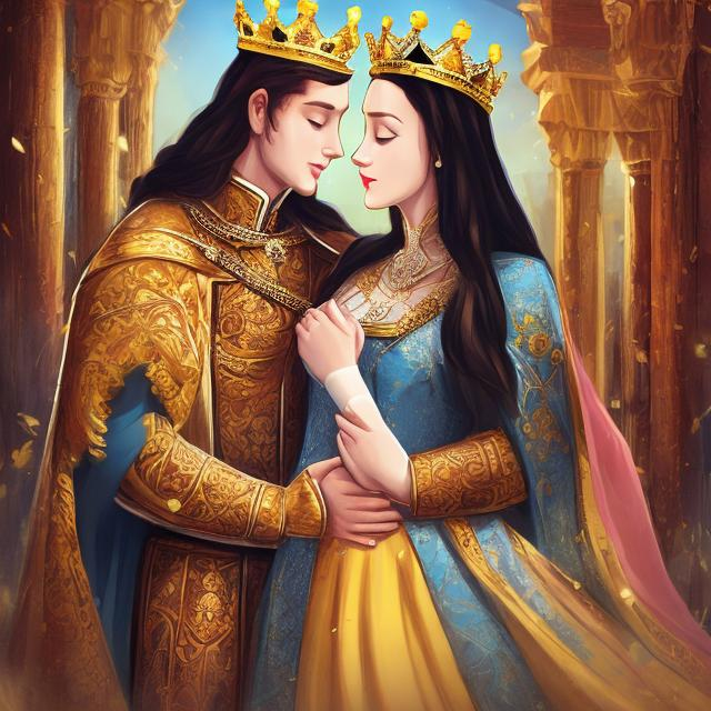 Prompt: King and queen love story
