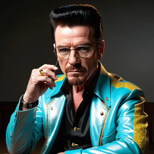 Prompt: Walter white as Elvis 