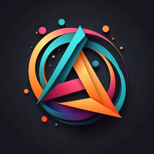 Prompt: create an abstract art logo with an A  
