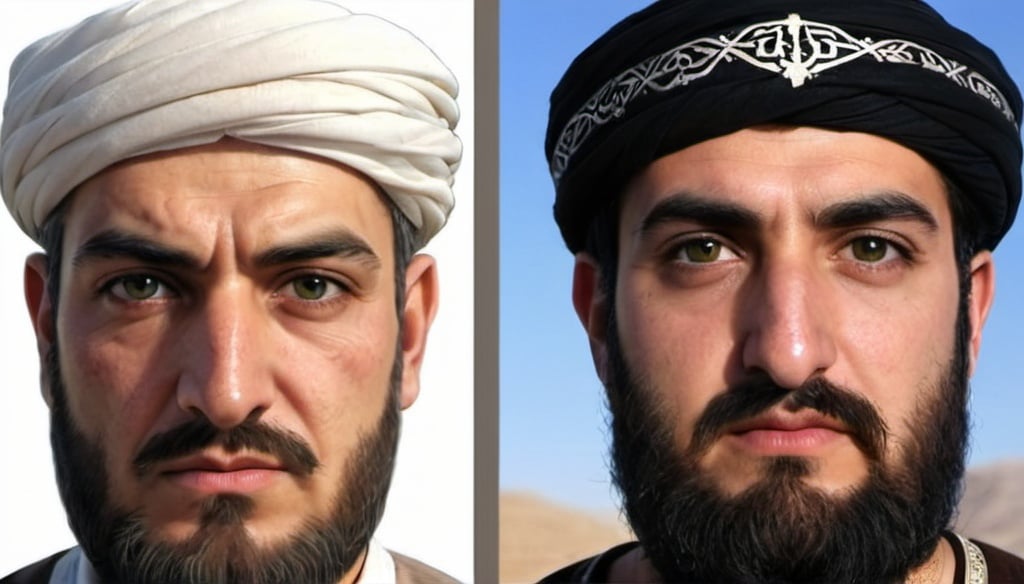 Prompt: Seljuk facial features vs persian facial features