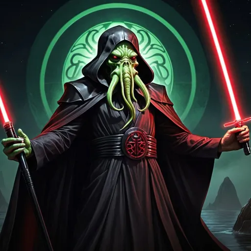 Prompt: cthulhu as a sith lord