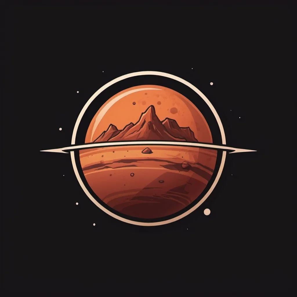 Prompt: mars terraforming logo