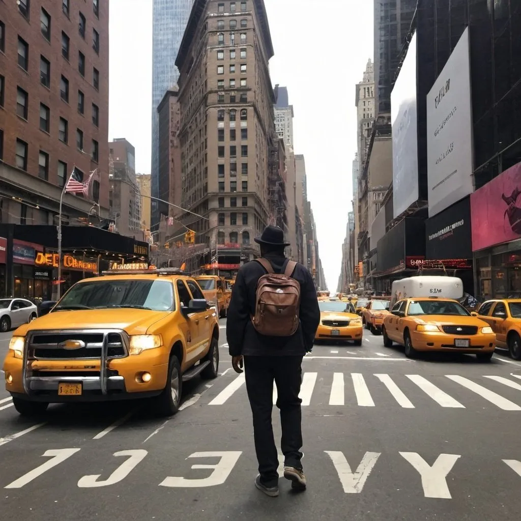 Prompt: poet roaming new york
