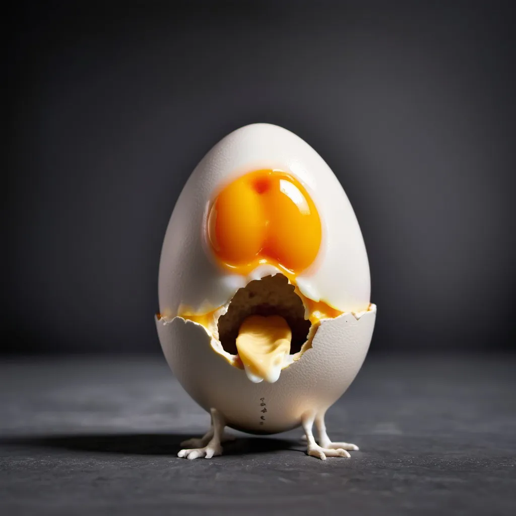 Prompt: an egg screaming on the top of it's lungs