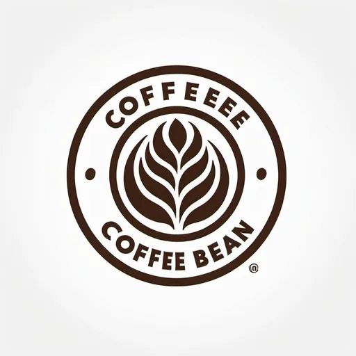 Prompt: circular logo, coffee bean, vector,simple,modern,minimalist,white space,white background