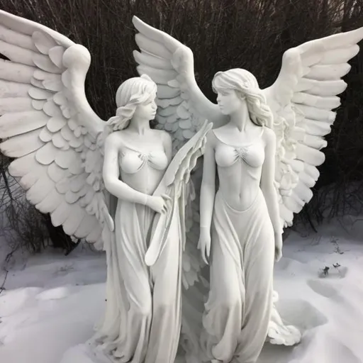 Prompt: white angels