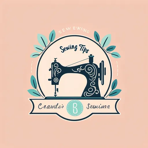 Prompt: "Create a modern and elegant logo for a sewing tips channel. The design should include a stylized sewing machine, sewing lines, and elements like buttons and scissors. The colors should be soft and warm, such as pastels, and the typography should be friendly and legible. The logo should convey creativity, skill, and a passion for sewing."