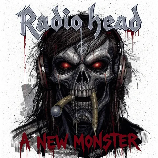 Prompt: Radio head a new monster 