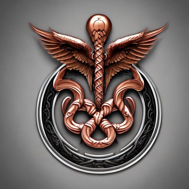 Prompt: Desing a logo for Vally Siniyatran's name first letters, use caduceus in it