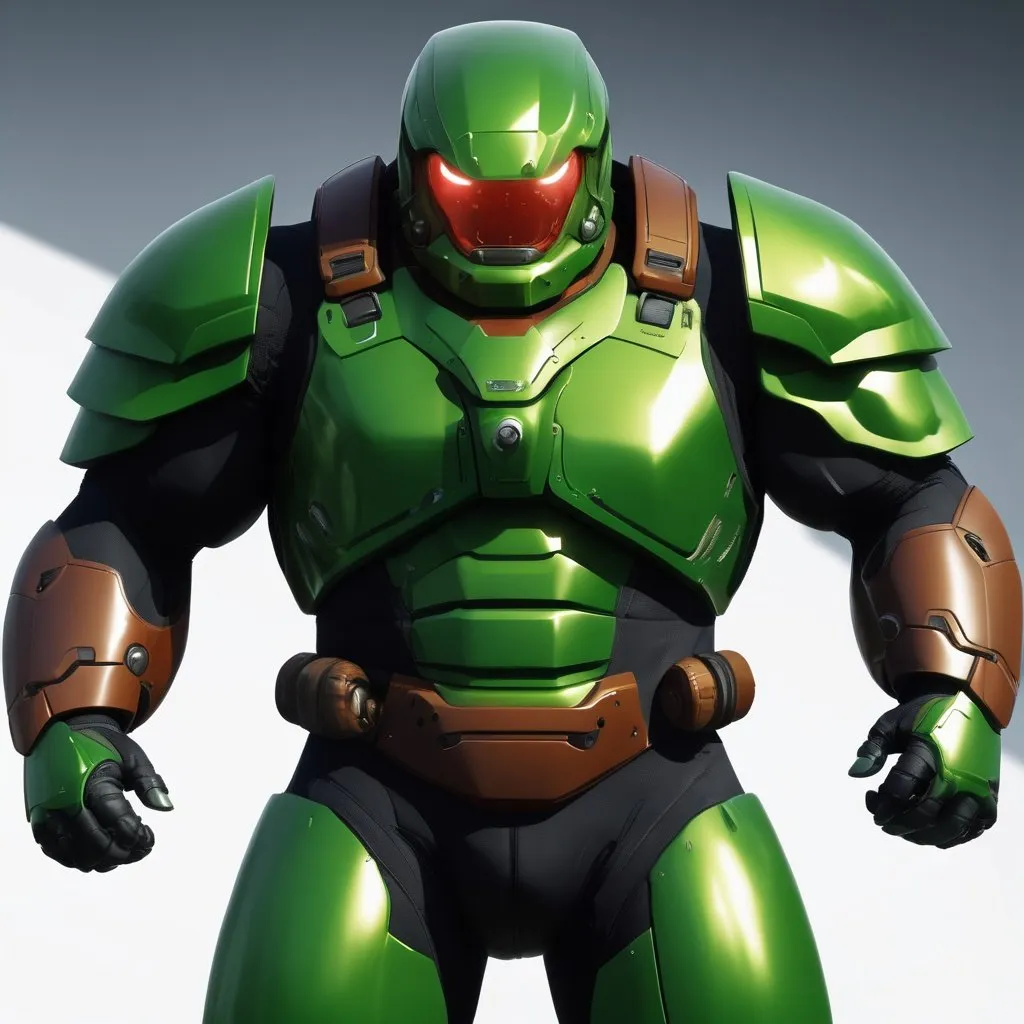 Prompt: design a green juggernaut suit, realistic, 4k, full HD, closed visor