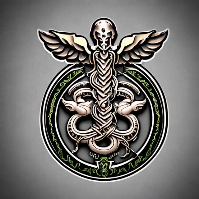 Prompt: Desing a logo for "Vally Siniyatran" name, use caduceus in it