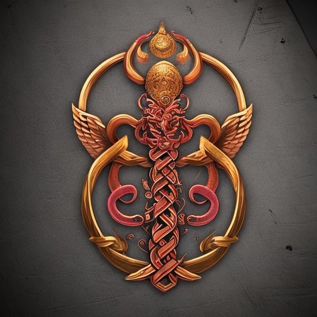 Prompt: Desing a logo for "Vally Siniyatran" name, use caduceus in it