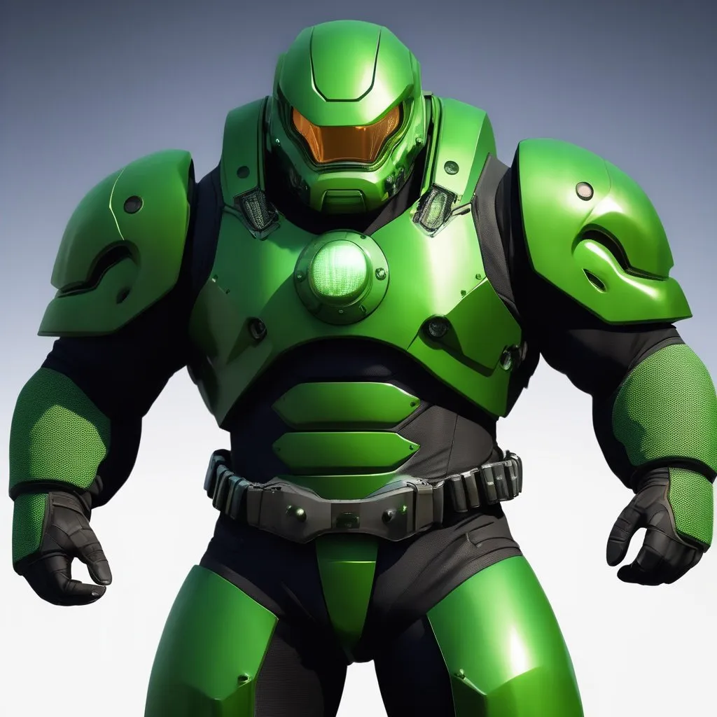 Prompt: design a green juggernaut suit, realistic, 4k, full HD, closed visor