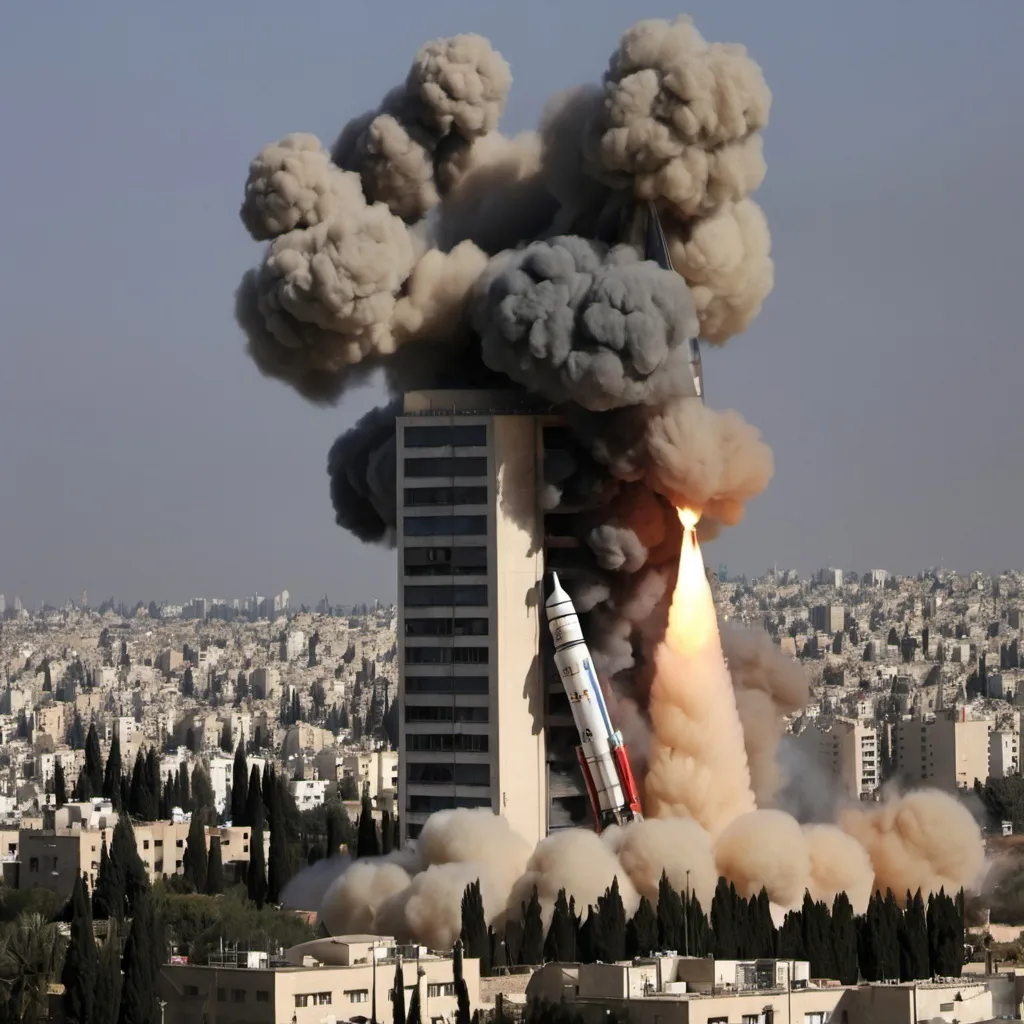 Prompt: Iran attacked Israel's Tel Aviv building with a missile