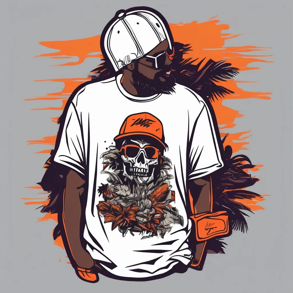 Prompt: streetwear t-shirt design, vector, print on demand, POD, clean background