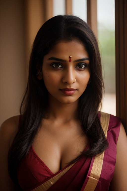 Prompt: Please produce a  picture of a young Indian female, village women, in Saree, body shape 36 24 36, pretty eyes, heart shape lips, cute facial expressions, intricate design and details body parts, ultra-detailed, highest detail quality, ultra-realistic, photography lighting, full length body shot,  photorealistic, cinematic, movie quality rendering, octane rendering, focused, emotional, epic dramatic lighting, 32k UHD resolution --ar 9:16 --quality 2  --s 750 --v 5.1