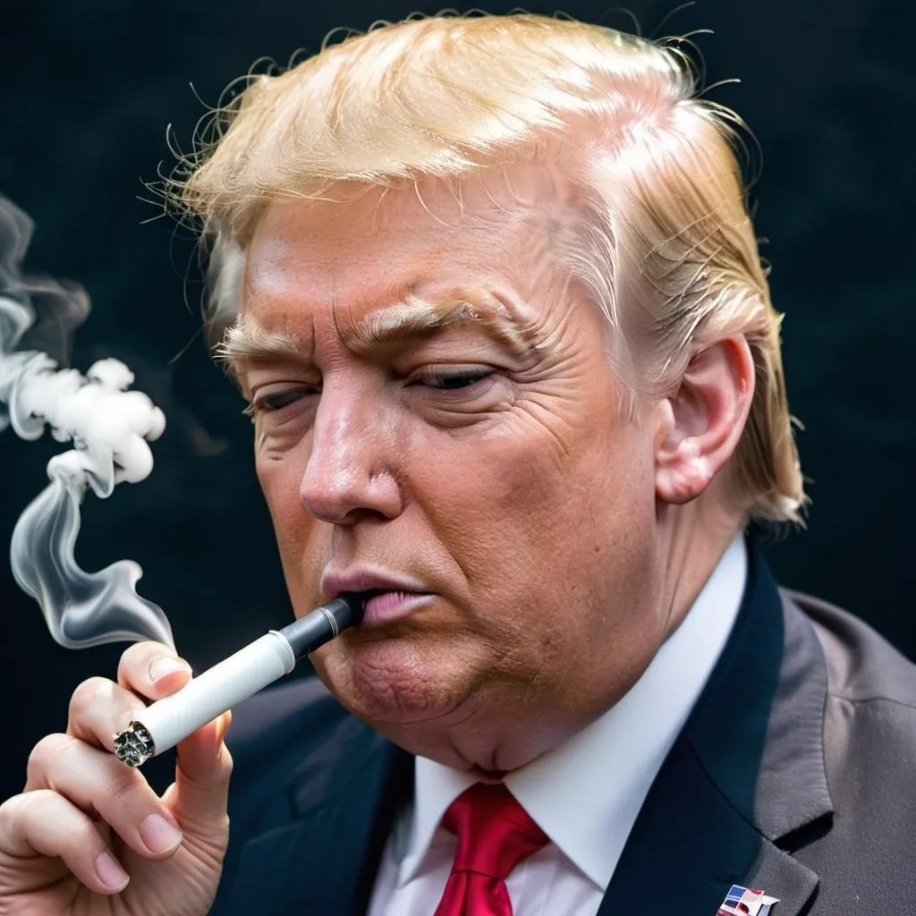 Prompt: donald trump vaping 