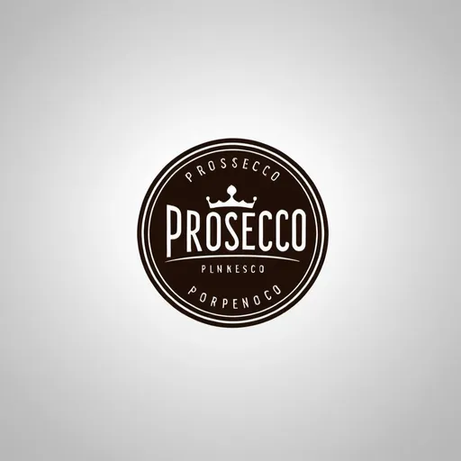 Prompt: Create a logo for a prosseco.
Logo will be added to a menu next to product name. Background should be white.