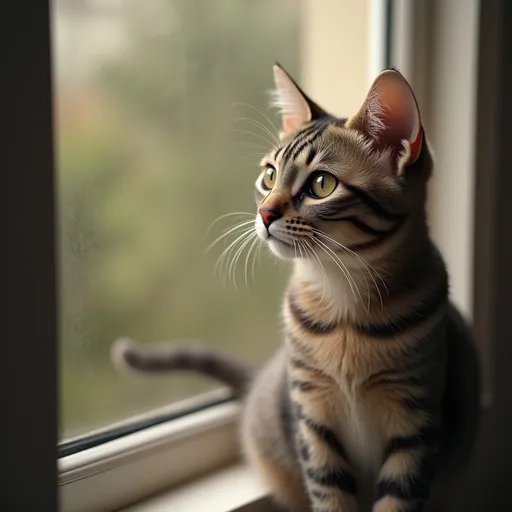 Prompt: a cat looking at the viewer