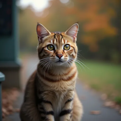 Prompt: a cat looking at the viewer