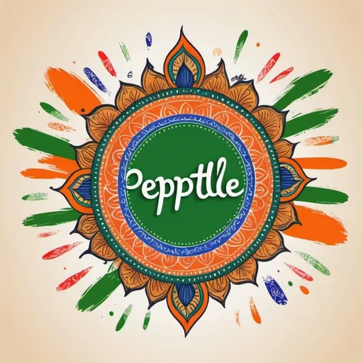 Prompt: Make a word art like doodles emphasising indian Independence Day for the word Peptle