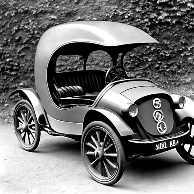 Prompt: A modern microcar as it would have looked like in 1910.