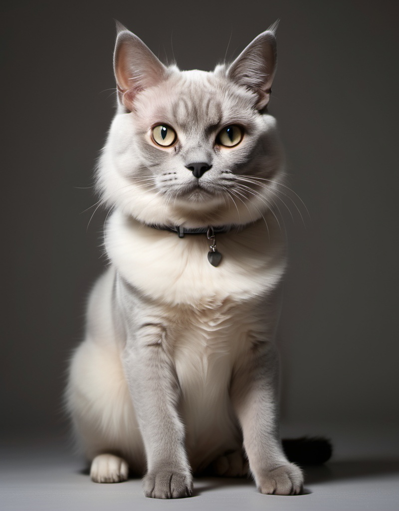 Prompt: hybrid of cat and dog, half cat half dog, high quality, atmospheric lighting