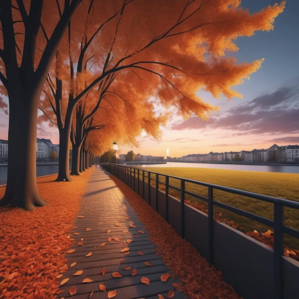 Prompt: Create ai images of autumn evening